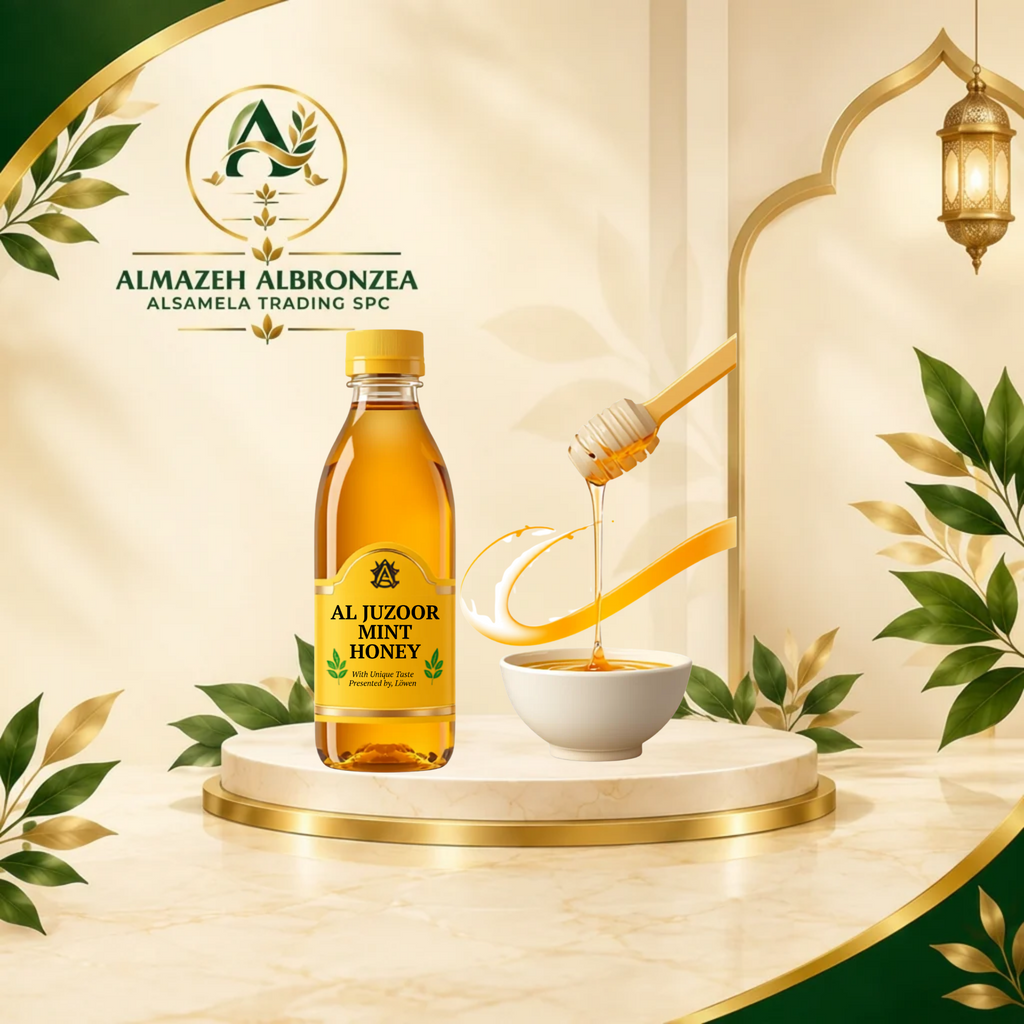Al Juzoor Premium Mint Infused Honey (350g) – Natural Sweetener with Refreshing Mint Flavor
