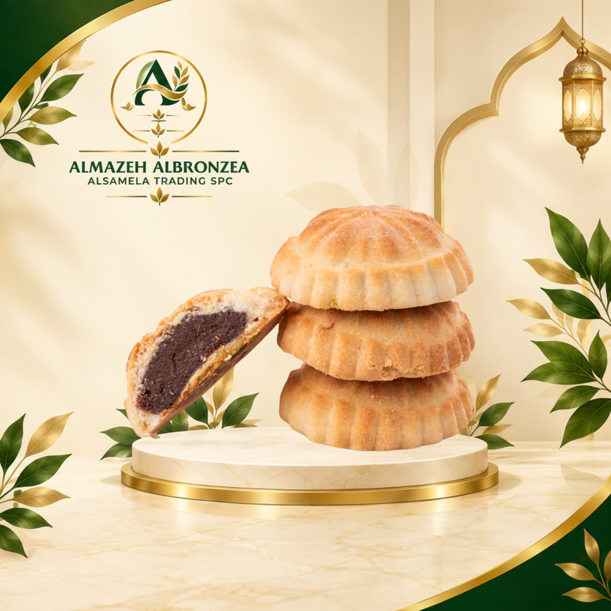 Qubah Classic Ma’amoul with Dates – Traditional Date-Filled Cookies