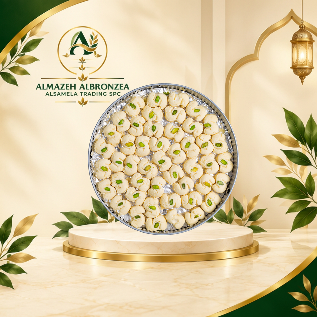 Premium Ghraibeh Sweets – Traditional Middle Eastern Shortbread Cookies | 30 Pcs Pack